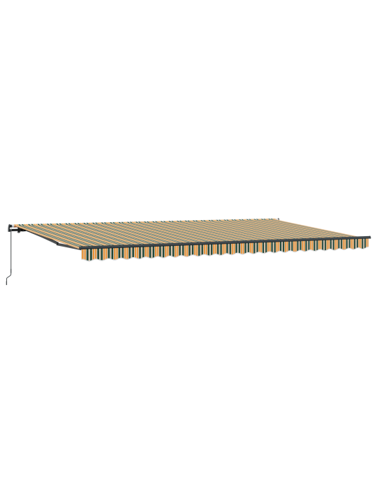 Manuālā izejamā nojume zaļa un dzeltena 600x350 cm