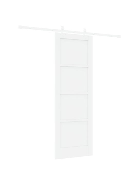 Bīdāmās durvis ar aparātu komplektu balts 73.5x211 cm ciedra koks
