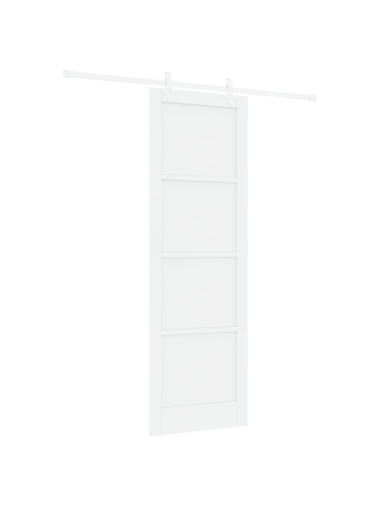 Bīdāmās durvis ar aksesuāru komplektu baltas 78x232 cm masīvkoks priede