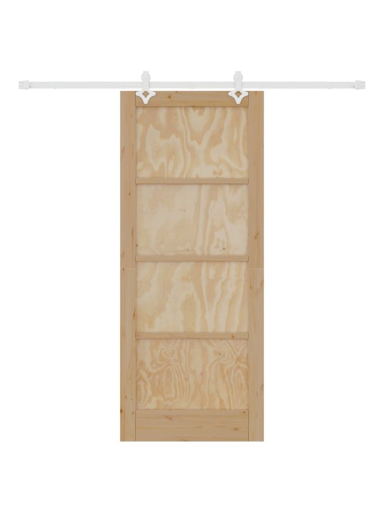 Bīdāmās durvis ar piederumu komplektu 83x202 cm cietā priedes