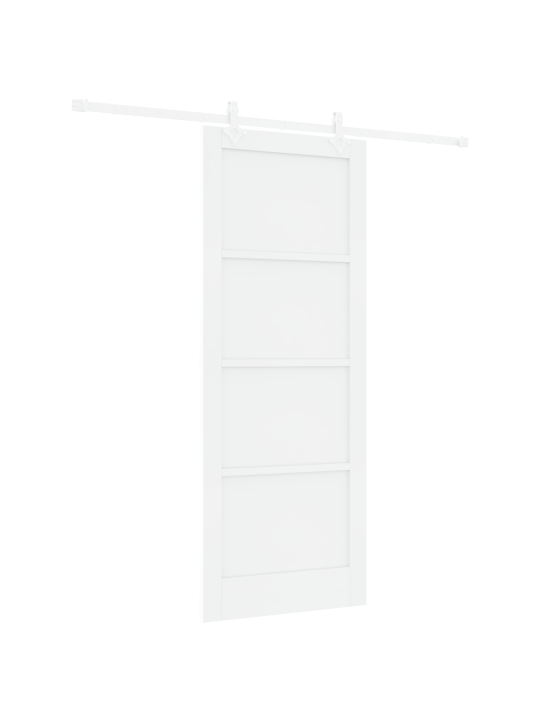 Bīdāmās durvis ar aparatūras komplektu balts 83x211 cm solid wood pine