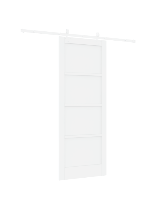 Bīdāmās durvis ar aparatūras komplektu balts 83x211 cm solid wood pine