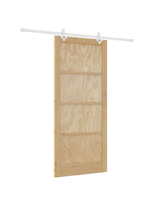 Bīdāmās durvis ar montāžas komplektu 93x211 cm masīvkoka priedes