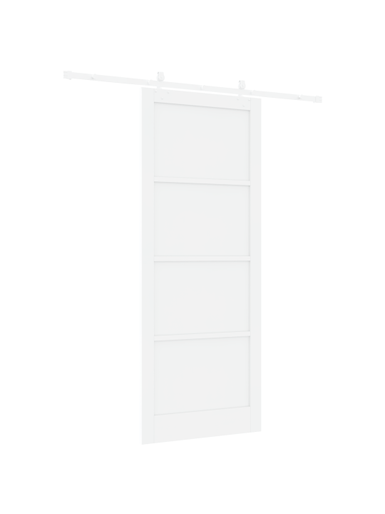 Bīdāmās durvis ar aparatūras komplektu balts 93x232 cm cieta koka priede