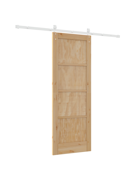 Bīdāmās durvis ar aparatūras komplektu 73.5x198.5 cm cietā priežu kokā