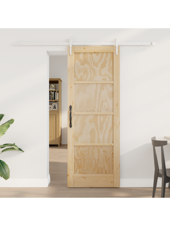Bīdāmās durvis ar aparatūras komplektu 73.5x198.5 cm cietā priežu kokā