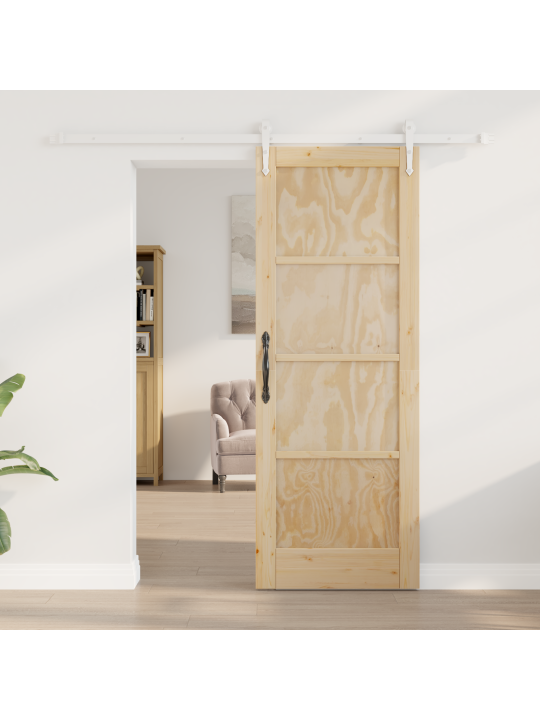 Bīdāmās durvis ar aparatūras komplektu 73.5x198.5 cm cietā priežu kokā