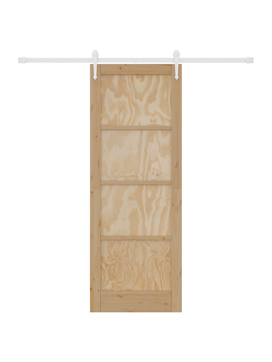 Vidaxl bīdāmās durvis ar piederumu komplektu 78x211 cm masīvkoka priede, vidaxl iekštelpu durvis 'orkdal'78x211x4 cm masīvkoka priede