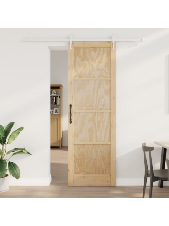 Bīdāmās durvis ar piederumu komplektu 78x232 cm stingras priedes koka