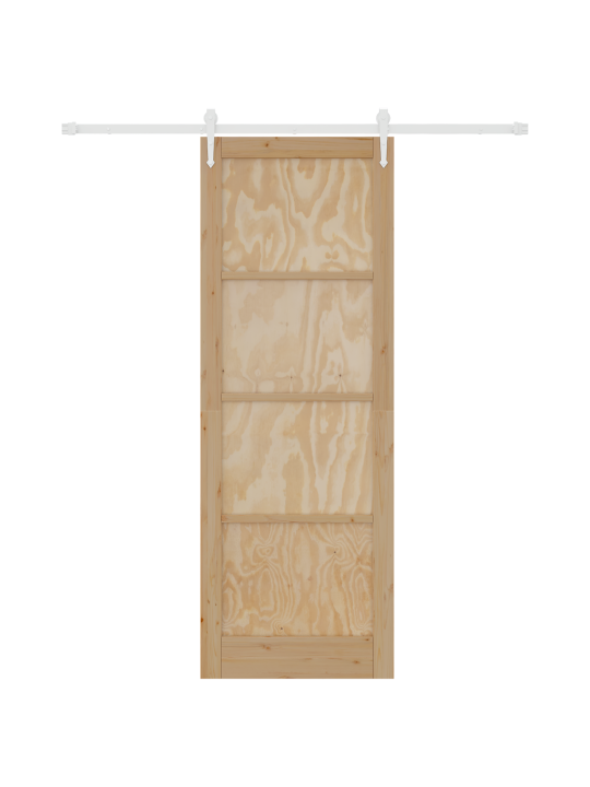 Bīdāmās durvis ar aparatūras komplektu 83x232 cm masīvkoka priedes