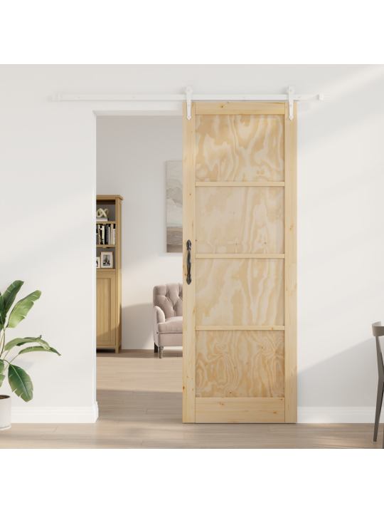 Bīdāmās durvis ar aparatūras komplektu 83x232 cm masīvkoka priedes