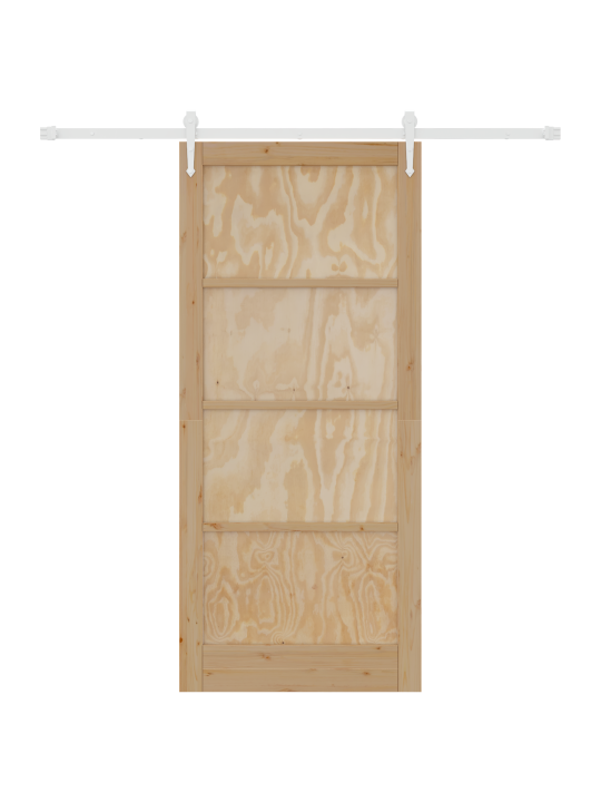 Bīdāmās durvis ar aparatūras komplektu 93x211 cm masīvkoka priedes