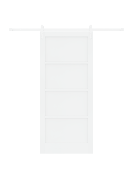 Bīdāmās durvis ar stiprinājumu komplektu baltas 93x211 cm cietās priedes koks