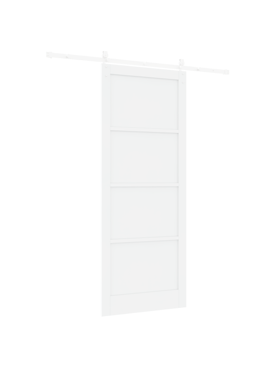 Bīdāmās durvis ar aparatūras komplektu balts 93x232 cm cieta priede