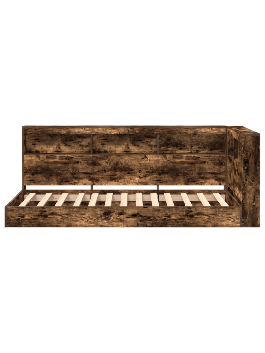 Grāmatu plaukts gulta dūmota ozola 75x190 cm inženierijas koks