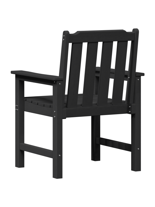 Dārza ēdamkrēsli 4 gab. melns 65,5x55,5x88 cm hdpe