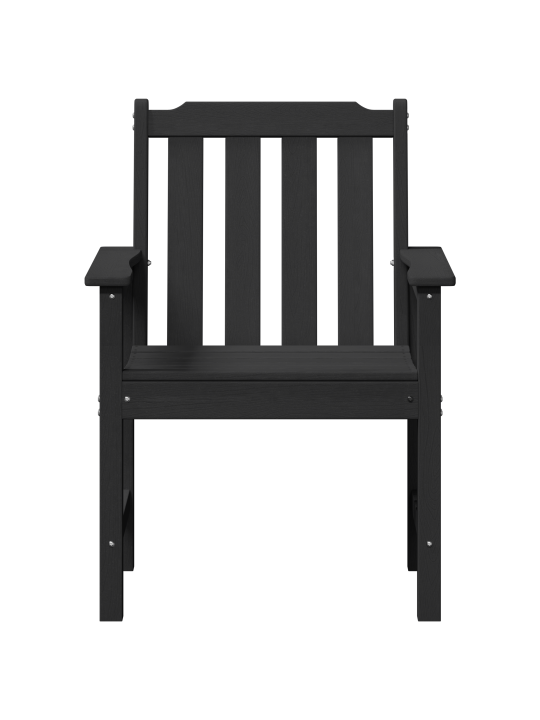 Dārza ēdamkrēsli 4 gab. melns 65,5x55,5x88 cm hdpe