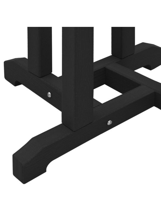 3 daļu dārza bāra komplekts melnā hdpe