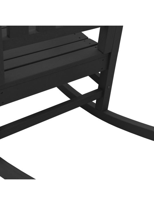 Dārza šūpuļkrēsli 2 gabali melns 70x92x107.5 cm hdpe
