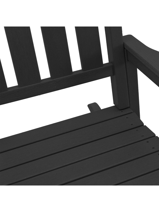 Dārza šūpuļkrēsli 2 gabali melns 70x92x107.5 cm hdpe