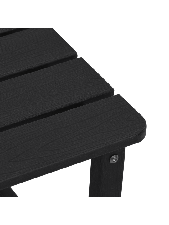 3 daļu dārza atpūtas komplekts melns hdpe