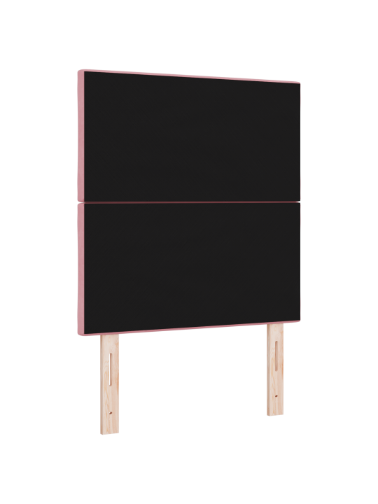 Rozā samtveida galvgalis ar dimanta blokiem - 80 cm