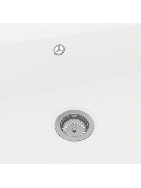 Virtuves izlietne balta 790x500x193 mm granīts