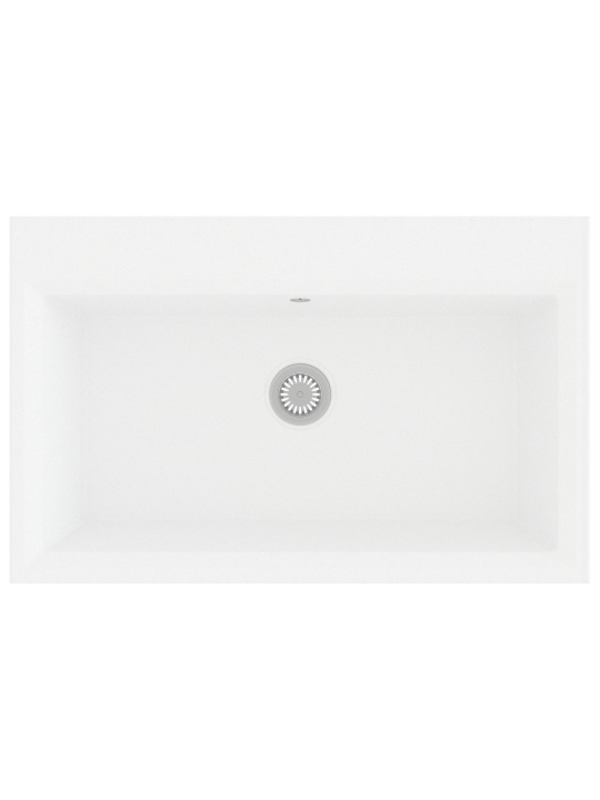 Virtuves izlietne balta 790x500x193 mm granīts