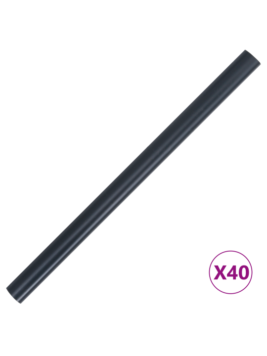 Dārza privātuma ekrāni 2 gb pvc 35x0,19 m matēts tumši pelēks