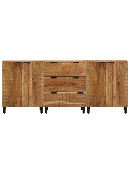 3 daļu sānu skapis dabīgā krāsā 60x33x75 cm solidā akācijas.