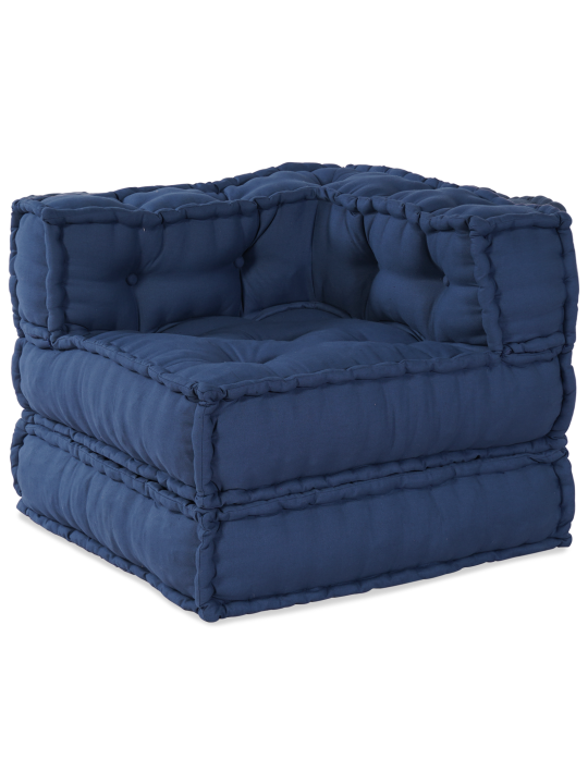 Modulārie poufi 2 gab. indigo audums