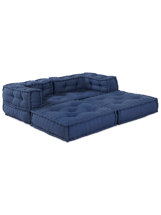 Modulārie poufi 2 gab. indigo audums