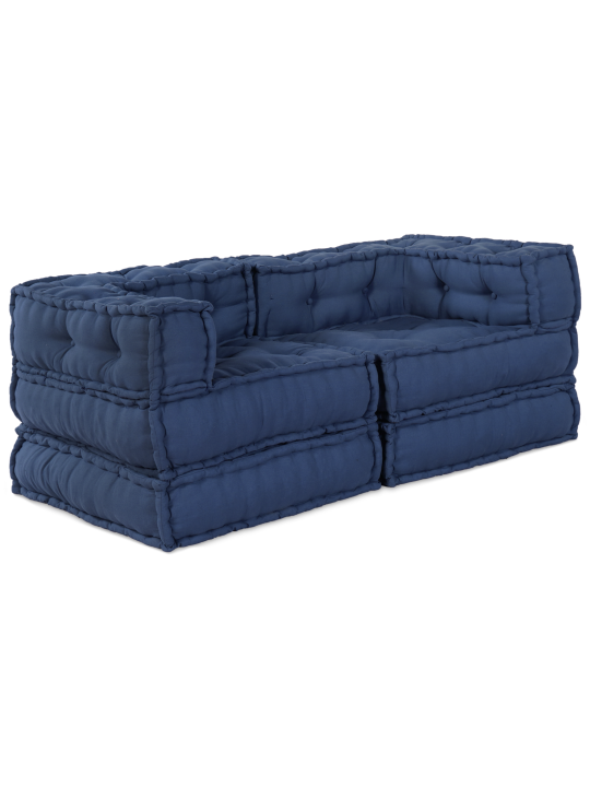 Modulārie poufi 2 gab. indigo audums