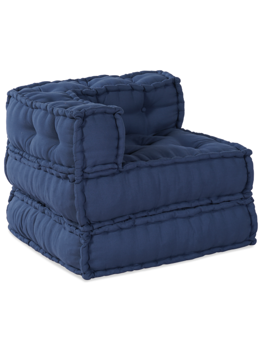Moduļu pufes 3 gab. indigo audums