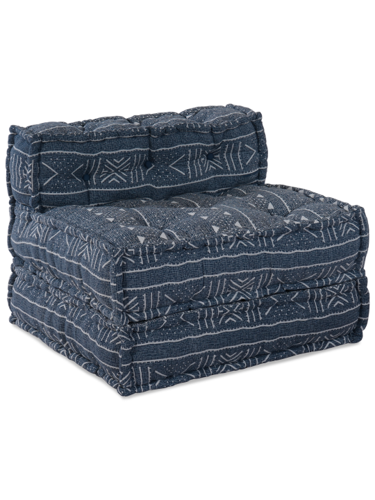 4-sēžu modulārs poufs dīvāns, indigo krāsā