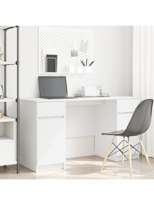 Galda balts 140x49x76 cm inženierijas koks