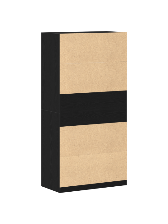 Skapjis melns ozolkoks 100x50x200 cm inženierijas koks