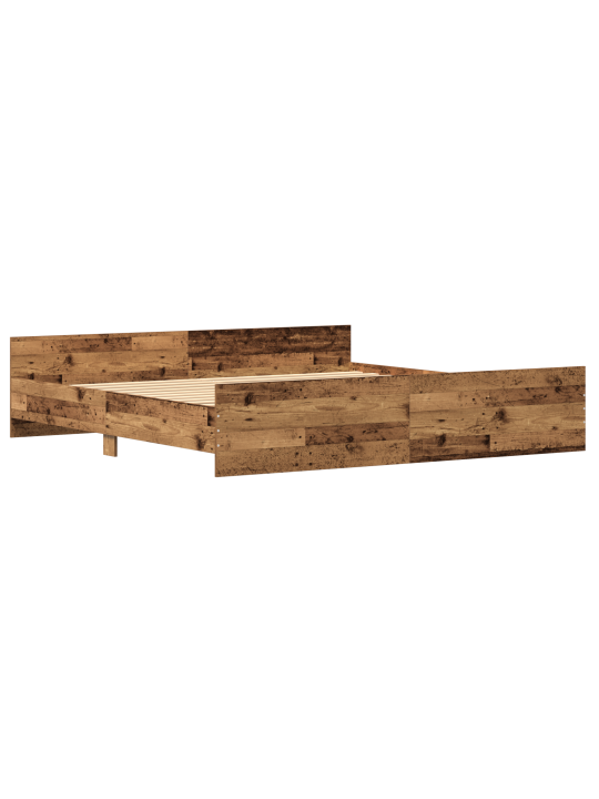 Gultas rāmis vecs koks 200x200 cm inženieru koks