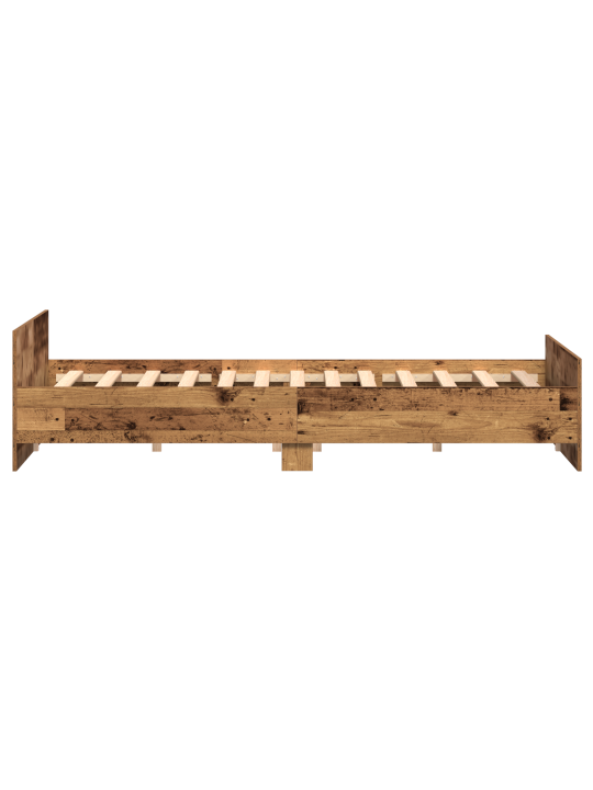 Gultas rāmis vecs koks 200x200 cm inženieru koks