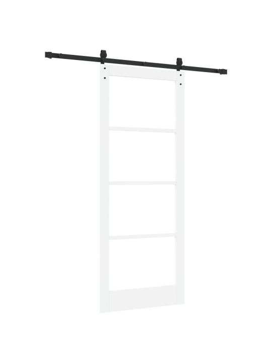 Bīdāmās durvis ar aparatūras komplektu "orkdal" balta cieta koka un stikla, iekšējās durvis ar stiklu "orkdal" balta 86x211x4 cm