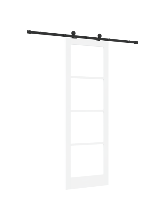 Baltas masīvkoka un stikla bīdāmās durvis ar aparatūras komplektu 'orkdal', baltas iekšējās durvis ar stiklu 'orkdal'78x232x4 cm