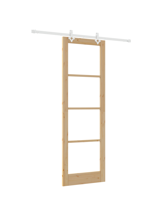 Bīdāmās durvis ar aparatūras komplektu 78x232 cm cietais koks priedes