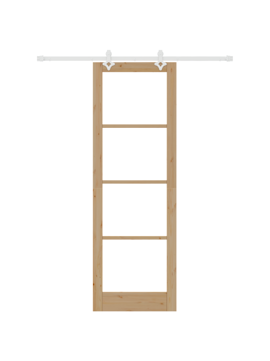 Bīdāmās durvis ar aparatūras komplektu 78x232 cm cietais koks priedes