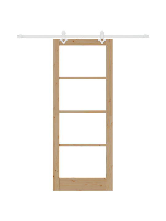 Bīdāmās durvis ar piederumu komplektu 83x211 cm no masīvkoka priedes