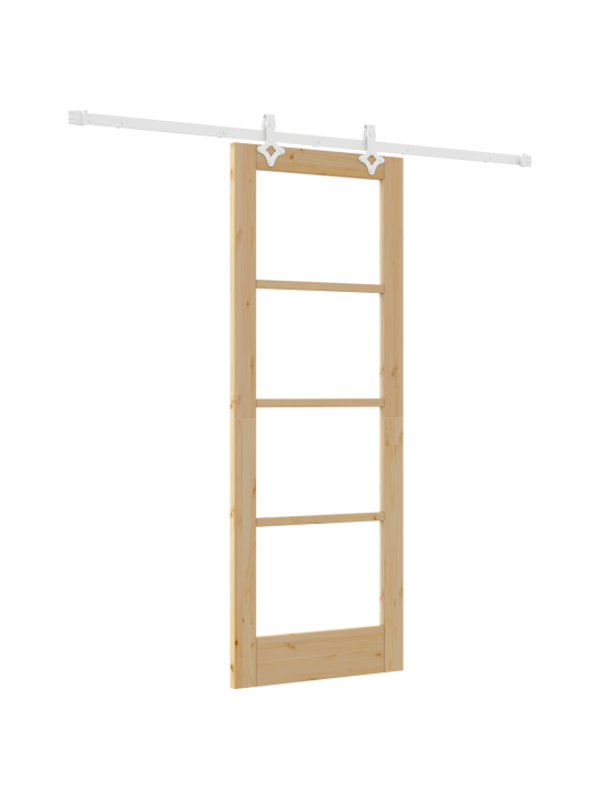 Bīdāmās durvis ar aparatūras komplektu 73.5x198.5 cm cietkoks priedes