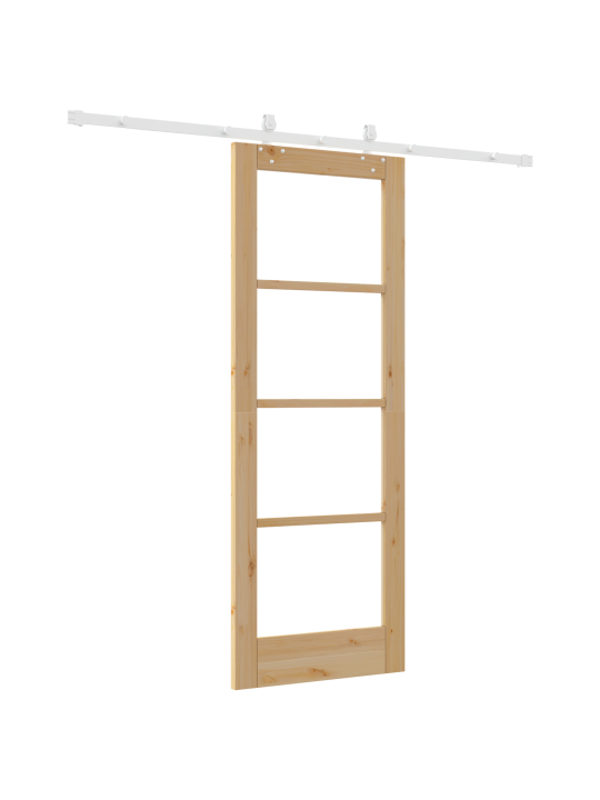 Bīdāmās durvis ar aparatūras komplektu 73.5x198.5 cm cietkoks priedes