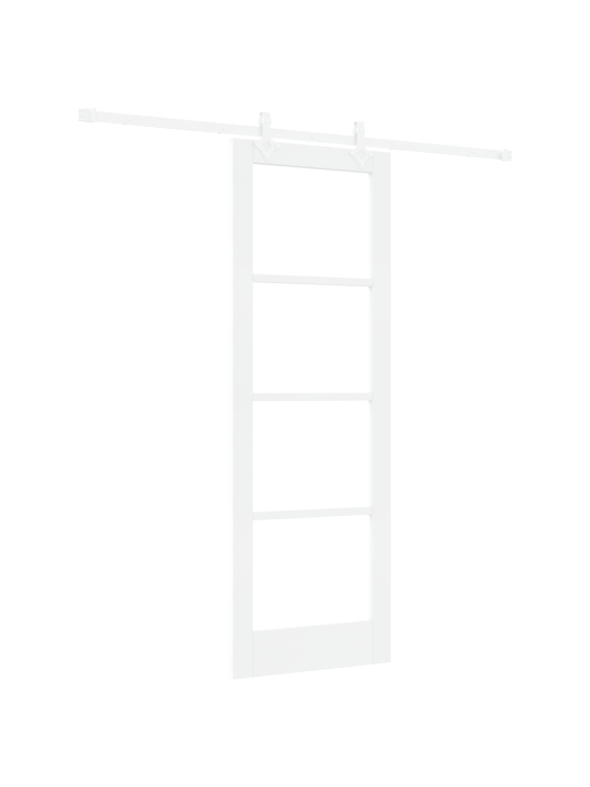 Bīdāmās durvis ar aparatūras komplektu balts 73.5x211 cm cietkoksne priede