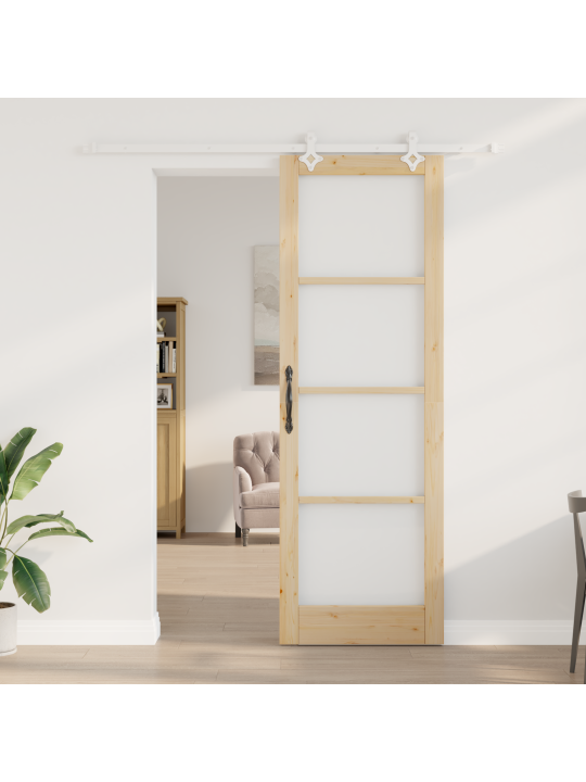 Bīdāmās durvis ar aparatūras komplektu 78x232 cm masīvkoks priede