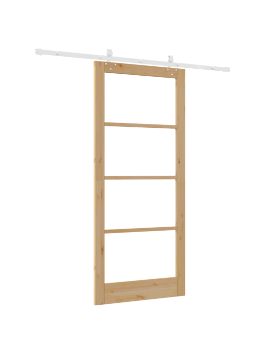 Bīdāmās durvis ar aparatūras komplektu 93x211 cm no cietkoka priedes