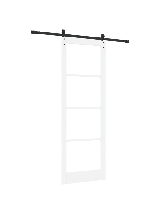 Bīdāmās durvis ar aparatūru komplektā balts 83x232 cm cietais koks priežu